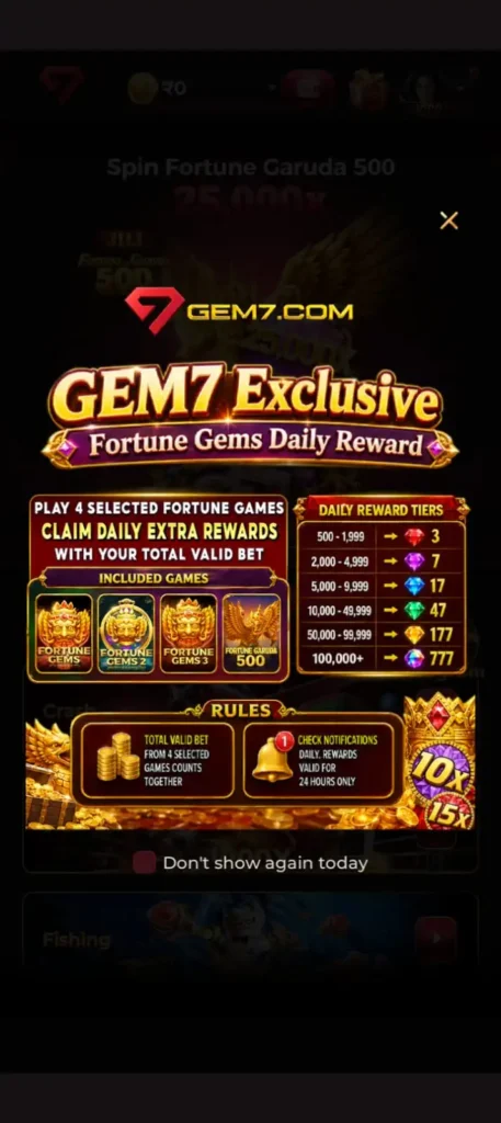 GEM7 Game about us page and gaming information
